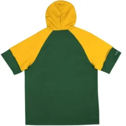 Mitchell & Ness Hoodies & Sweatshirts-Shortsleeve Fleece Hoodie Green Bay Packers