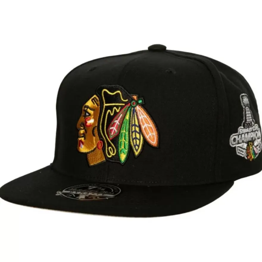 Mitchell & Ness Fitted-Side Patch Fitted Chicago Blackhawks
