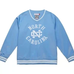Mitchell & Ness Jackets & Outerwear-Sideline Pullover Satin Jacket University Of North Carolina