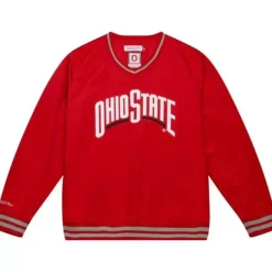 Mitchell & Ness Jackets & Outerwear-Sideline Pullover Satin Jacket Ohio State