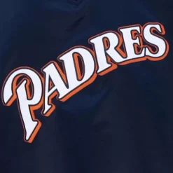 Mitchell & Ness Jackets & Outerwear-Sideline Pullover Satin Jacket San Diego Padres