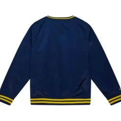 Mitchell & Ness Jackets & Outerwear-Sideline Pullover Satin Jacket University Of Michigan