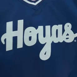 Mitchell & Ness Jackets & Outerwear-Sideline Pullover Satin Jacket Georgetown University