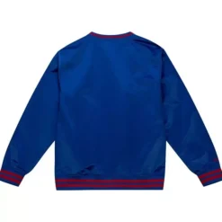 Mitchell & Ness Jackets & Outerwear-Sideline Pullover Satin Jacket Atlanta Braves