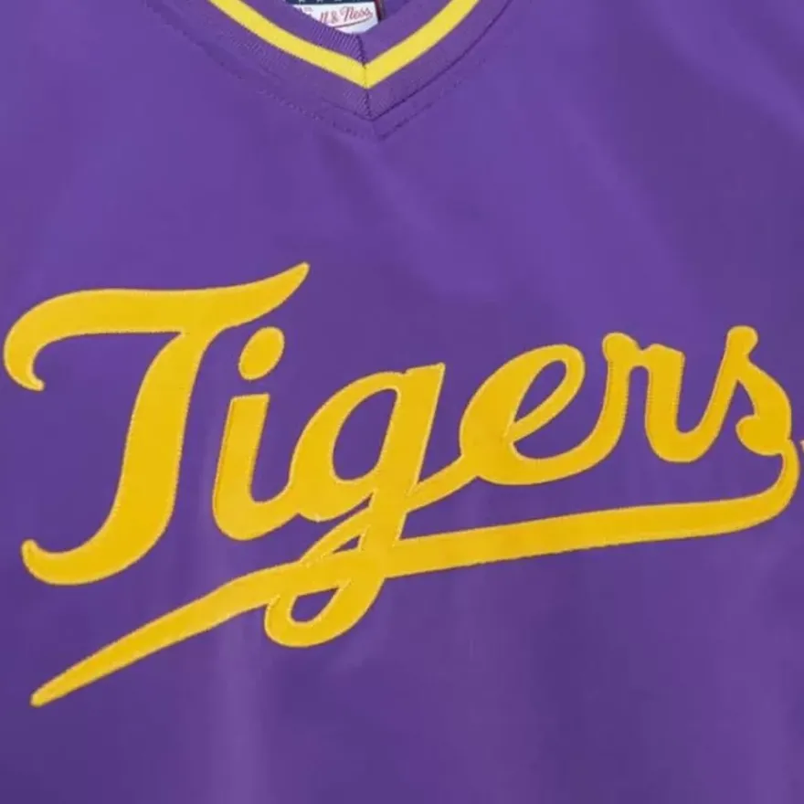 Mitchell & Ness Jackets & Outerwear-Sideline Pullover Satin Jacket Louisiana State University