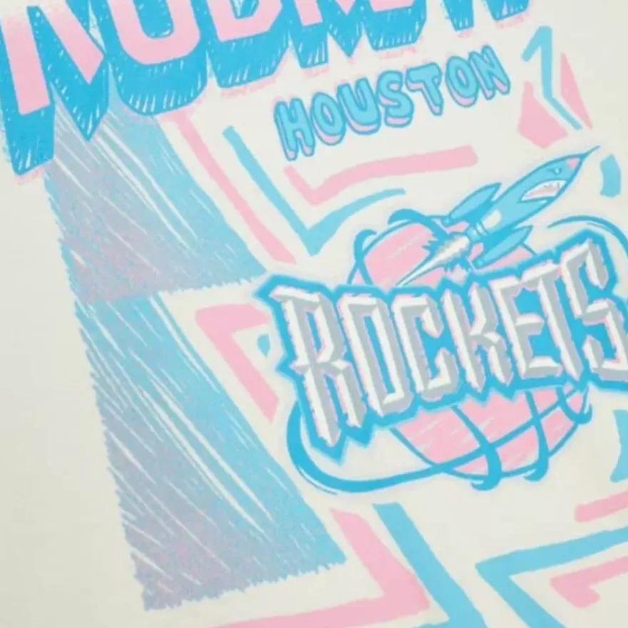 Mitchell & Ness T-Shirts & Tops-Sidewalk Sketch Ss Tee Hwc Houston Rockets