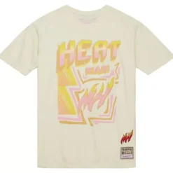 Mitchell & Ness T-Shirts & Tops-Sidewalk Sketch Ss Tee Hwc Miami Heat