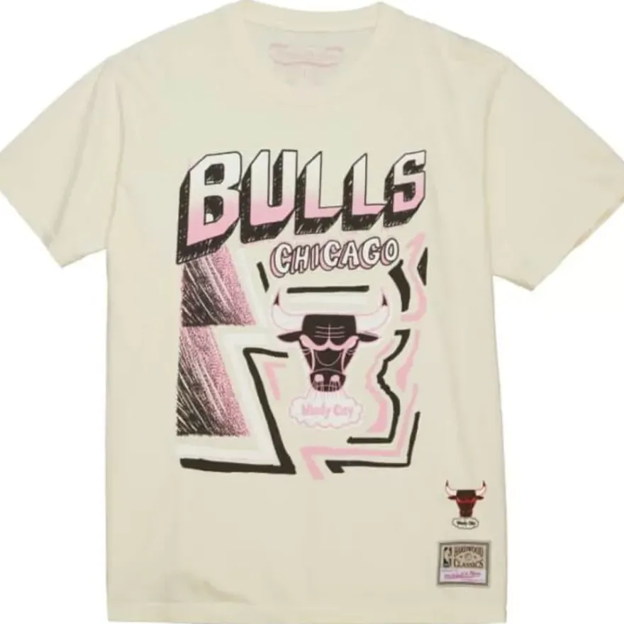 Mitchell & Ness T-Shirts & Tops-Sidewalk Sketch Ss Tee Hwc Chicago Bulls