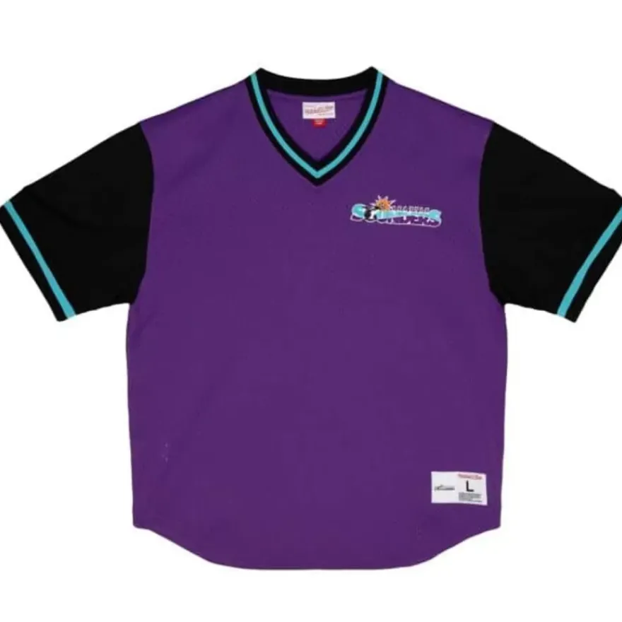 Mitchell & Ness T-Shirts & Tops-Since 96 2.0 Mesh Pullover V-Neck Seattle Sounders Fc