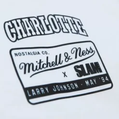 Mitchell & Ness T-Shirts & Tops-Slam Cover Charlotte Hornets Larry Johnson