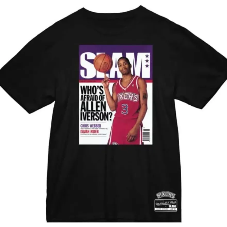 Mitchell & Ness T-Shirts & Tops-Slam Cover Philadelphia 76Ers Allen Iverson