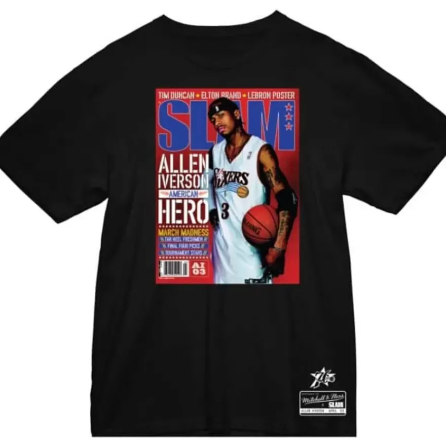 Mitchell & Ness T-Shirts & Tops-Slam Cover Philadelphia 76Ers Allen Iverson