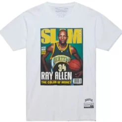 Mitchell & Ness T-Shirts & Tops-Slam Cover Seattle Supersonics Ray Allen