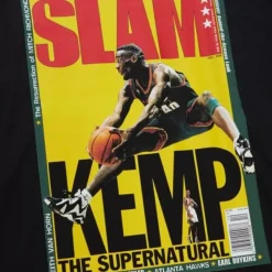 Mitchell & Ness T-Shirts & Tops-Slam Cover Seattle Supersonics Shawn Kemp