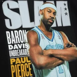 Mitchell & Ness T-Shirts & Tops-Slam Cover Tee Charlotte Hornets Baron Davis