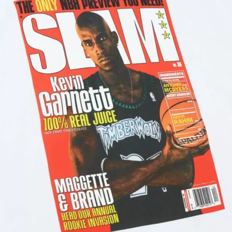 Mitchell & Ness T-Shirts & Tops-Slam Cover Tee Minnesota Timberwolves Kevin Garnett