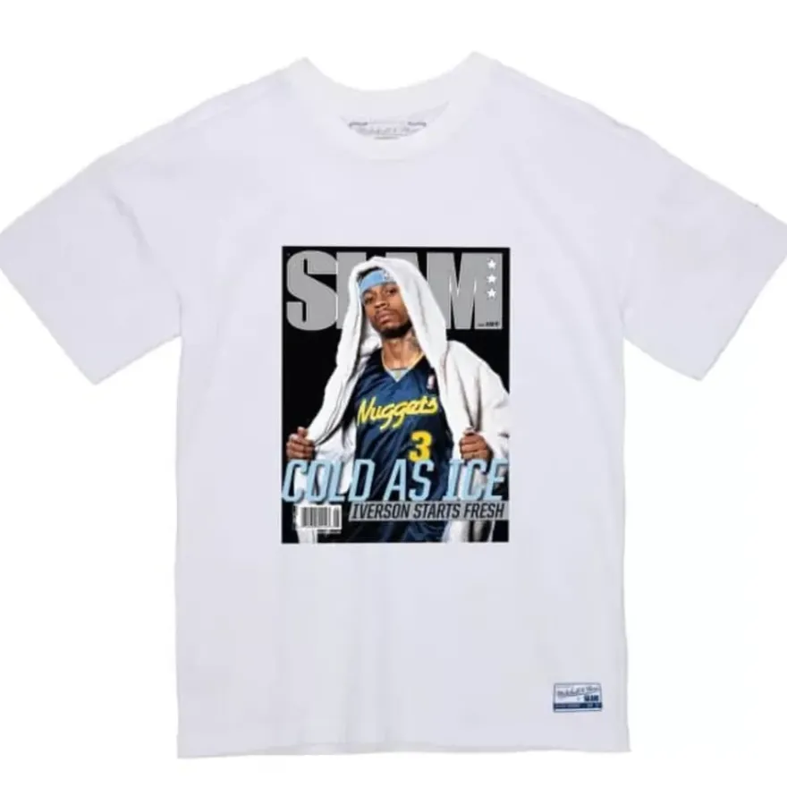 Mitchell & Ness T-Shirts & Tops-Slam Covers Tee Denver Nuggets Allen Iverson