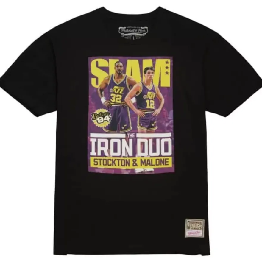 Mitchell & Ness T-Shirts & Tops-Slam Iron Duo Tee Utah Jazz