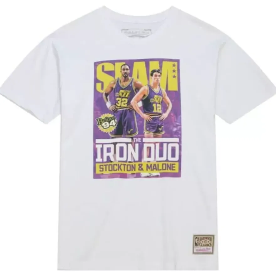 Mitchell & Ness T-Shirts & Tops-Slam Iron Duo Tee Utah Jazz
