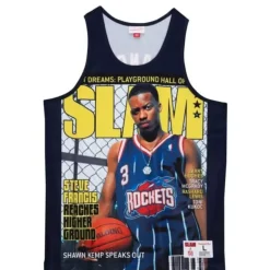 Mitchell & Ness T-Shirts & Tops-Slam Sublimated Tank Houston Rockets Steve Francis