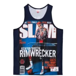Mitchell & Ness T-Shirts & Tops-Slam Sublimated Tank New Jersey Nets Kenyon Martin