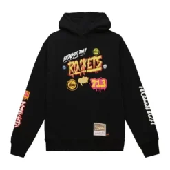 Mitchell & Ness Hoodies & Sweatshirts-Slap Sticker Hoodie Houston Rockets