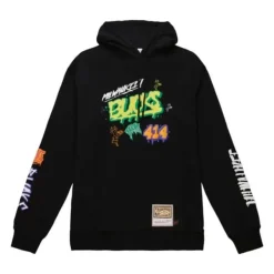 Mitchell & Ness Hoodies & Sweatshirts-Slap Sticker Hoodie Milwaukee Bucks