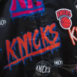 Mitchell & Ness Jackets & Outerwear-Slap Sticker Reversible Jacket New York Knicks