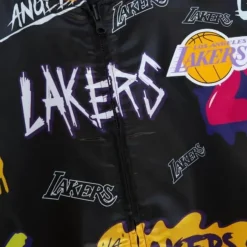 Mitchell & Ness Jackets & Outerwear-Slap Sticker Reversible Jacket Los Angeles Lakers