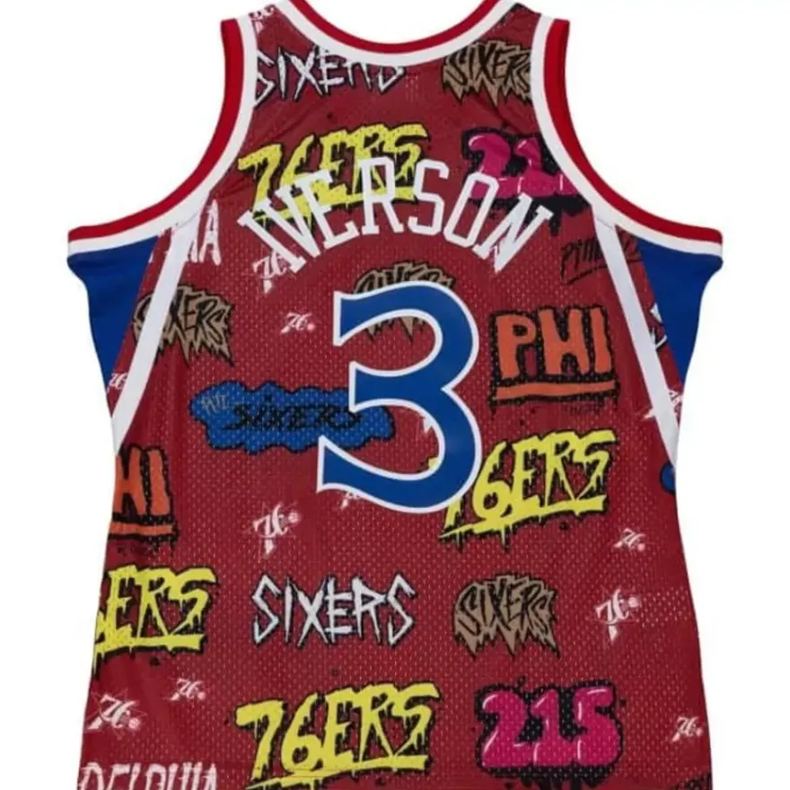 Mitchell & Ness Nba Swingman-Slap Sticker Swingman Allen Iverson Philadelphia 76Ers 1996-97 Jersey