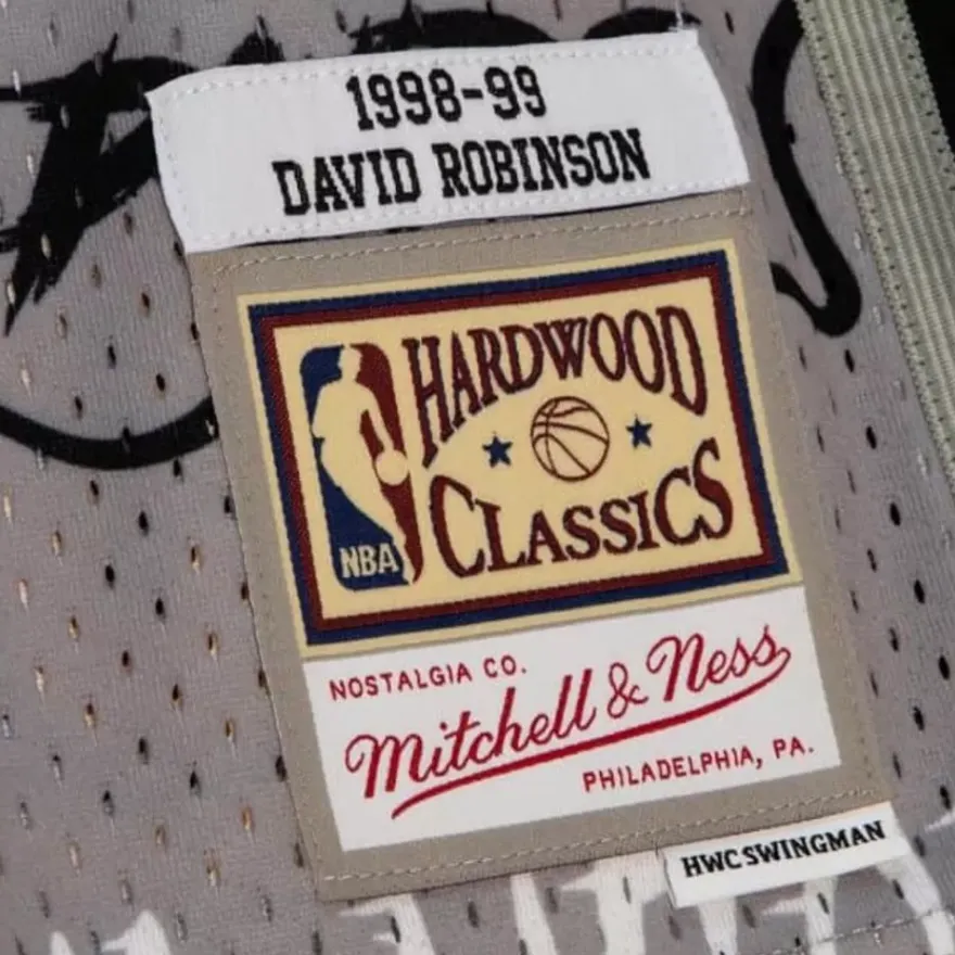 Mitchell & Ness Nba Swingman-Slap Sticker Swingman David Robinson San Antonio Spurs 1998-99 Jersey