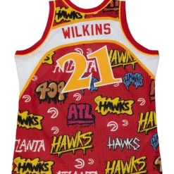 Mitchell & Ness Nba Swingman-Slap Sticker Swingman Dominique Wilkins Atlanta Hawks 1986-87 Jersey