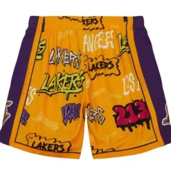 Mitchell & Ness Shorts-Slap Sticker Swingman Los Angeles Lakers 2009-10 Shorts