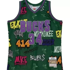 Mitchell & Ness Nba Swingman-Slap Sticker Swingman Ray Allen Milwaukee Bucks 2000-01 Jersey