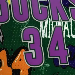 Mitchell & Ness Nba Swingman-Slap Sticker Swingman Ray Allen Milwaukee Bucks 2000-01 Jersey