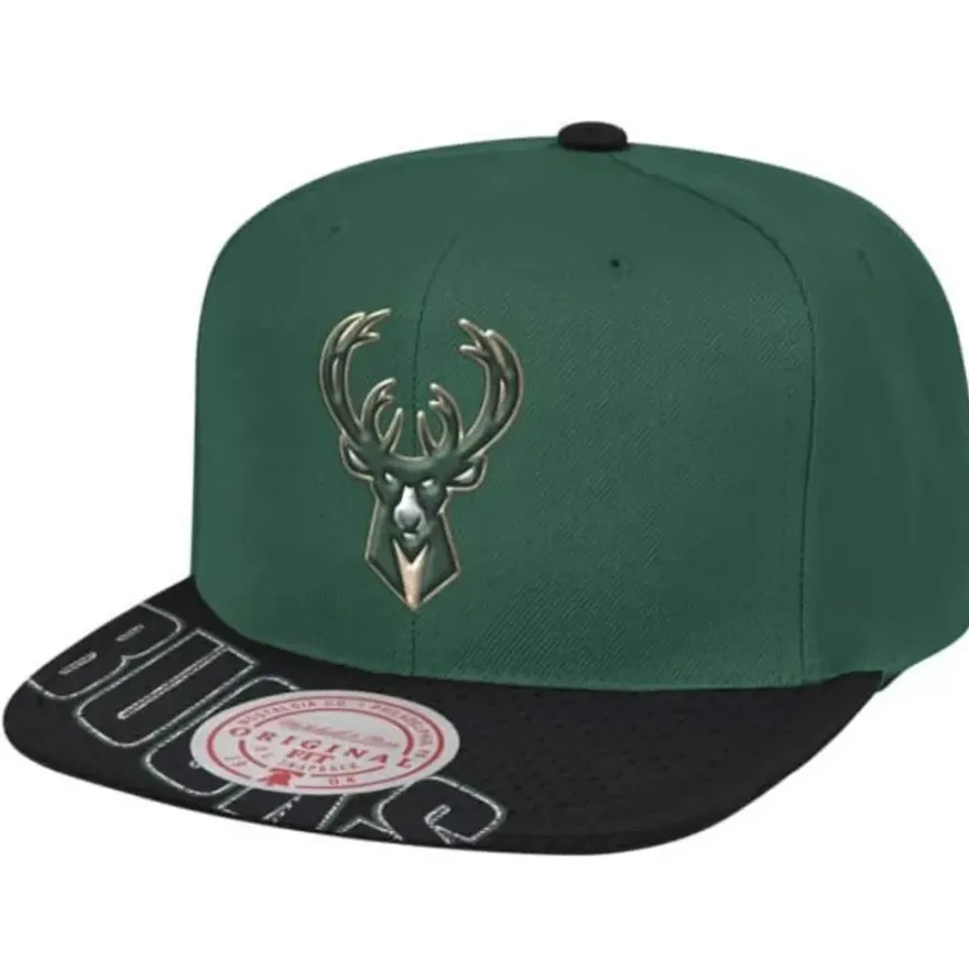 Mitchell & Ness Snapback-Slash Century Snapback Milwaukee Bucks