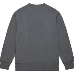 Mitchell & Ness Hoodies & Sweatshirts-Snow Washed Fleece Crew Detroit Lions