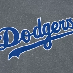 Mitchell & Ness Hoodies & Sweatshirts-Snow Washed Fleece Crew Los Angeles Dodgers