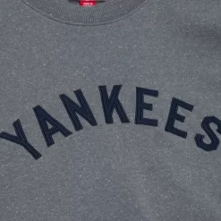 Mitchell & Ness Hoodies & Sweatshirts-Snow Washed Fleece Crew New York Yankees