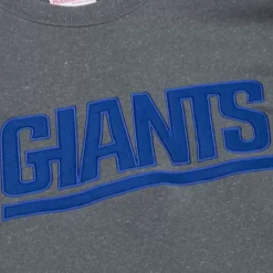 Mitchell & Ness Hoodies & Sweatshirts-Snow Washed Fleece Crew New York Giants