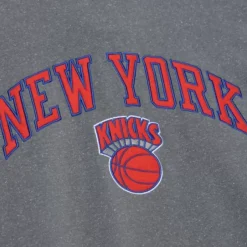 Mitchell & Ness Hoodies & Sweatshirts-Snow Washed Fleece Crew New York Knicks
