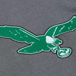 Mitchell & Ness Hoodies & Sweatshirts-Snow Washed Fleece Crew Philadelphia Eagles