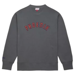 Mitchell & Ness Hoodies & Sweatshirts-Snow Washed Fleece Crew Phoenix Suns