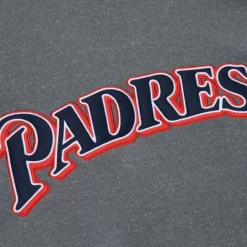 Mitchell & Ness Hoodies & Sweatshirts-Snow Washed Fleece Crew San Diego Padres