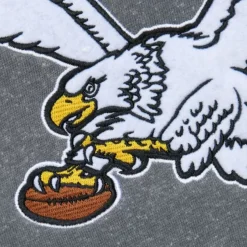 Mitchell & Ness Hoodies & Sweatshirts-Snow Washed Fleece Crew Vintage Logo Philadelphia Eagles