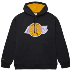 Mitchell & Ness Hoodies & Sweatshirts-Snow Washed Fleece Hoodie Los Angeles Lakers