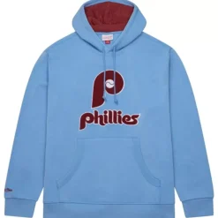 Mitchell & Ness Hoodies & Sweatshirts-Snow Washed Fleece Hoodie Philadelphia Phillies
