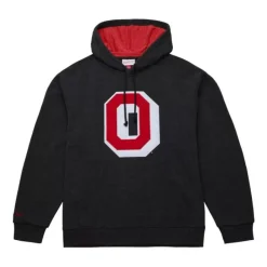 Mitchell & Ness Hoodies & Sweatshirts-Snow Washed Fleece Hoodie Current Logo Ohio State