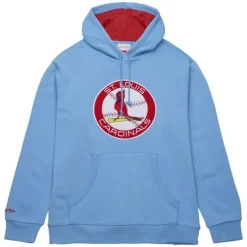 Mitchell & Ness Hoodies & Sweatshirts-Snow Washed Fleece Hoodie St. Louis Cardinals