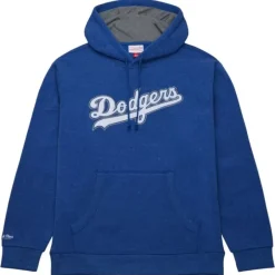 Mitchell & Ness Hoodies & Sweatshirts-Snow Washed Fleece Hoodie Los Angeles Dodgers
